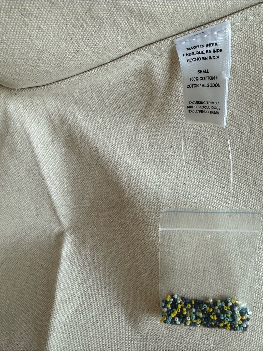 New Celandine by Anthropologie Beaded Large Canvas Tote Bag in Surfer Girl - Picture 14 of 16